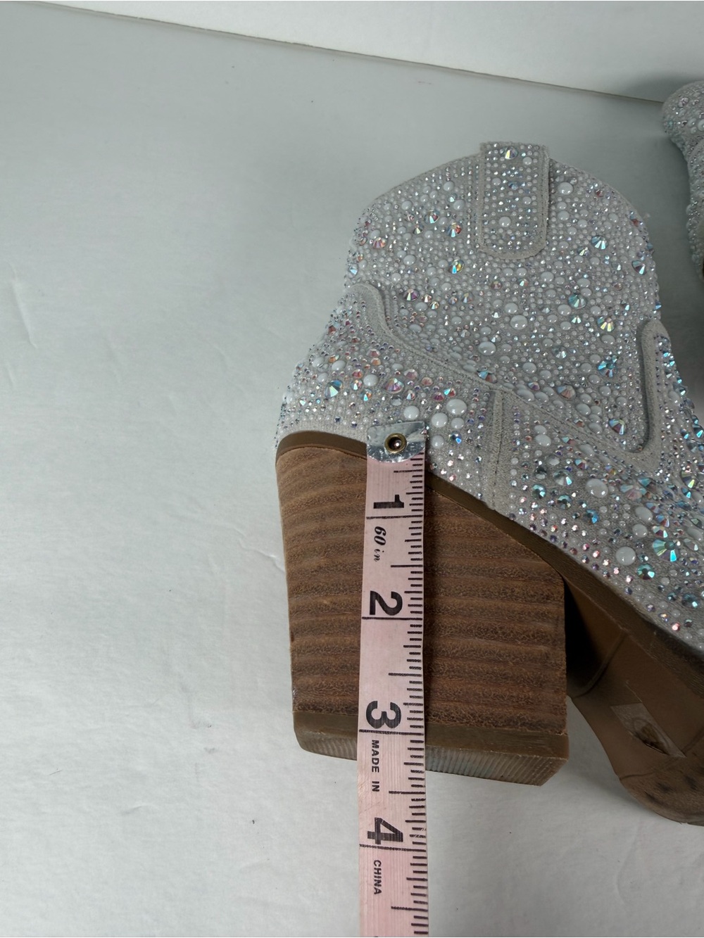 Very G Kady Pearl Women’s Size 8 Rhinestone Western Cowboy Ankle Boots White - Picture 9 of 14